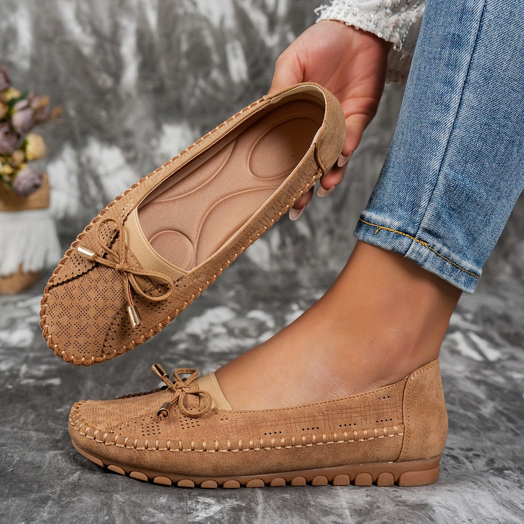 Sabine – Mocasines confortables et souples avec nœud délicat
