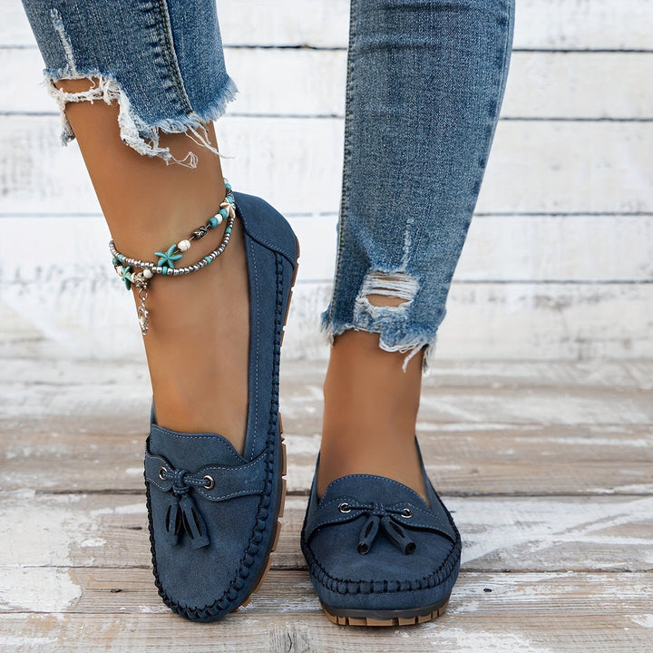 Nadine - Mocassins classiques à pompons