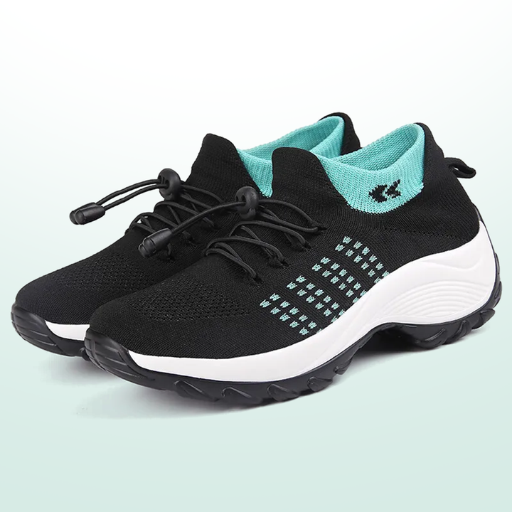 Ambulo Chaussures orthopédiques en maille - Vert Noir