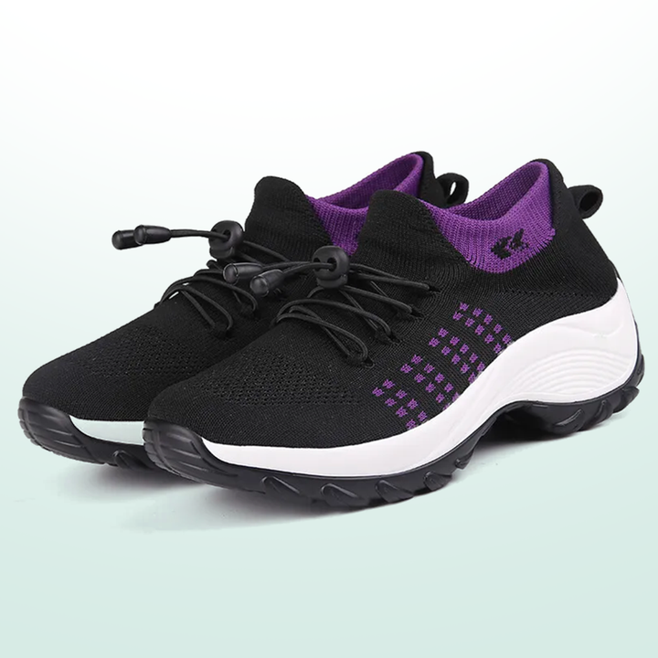 Chaussures orthopédiques Ambulo en tricot - Noir violet