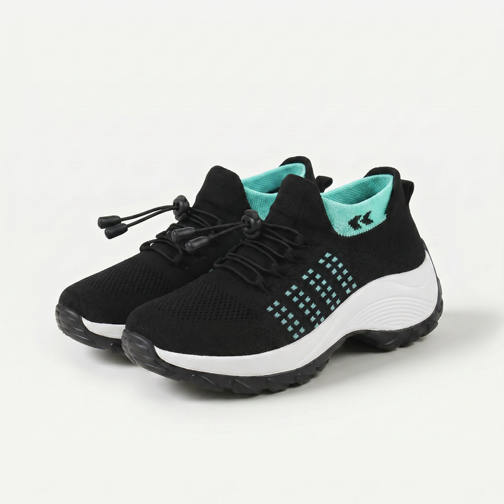 Ambulo Chaussures orthopédiques en maille - Vert Noir