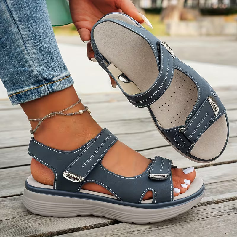Élise™ | Sandales Compensées Élégantes et Confortables pour Femme – Bride de Cheville &amp; Semelle Souple