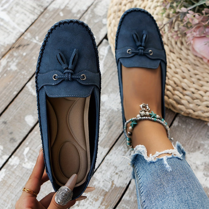 Nadine - Mocassins classiques à pompons