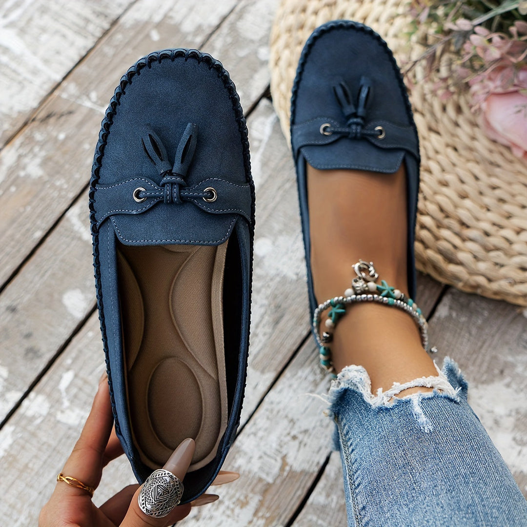 Nadine - Mocassins classiques à pompons