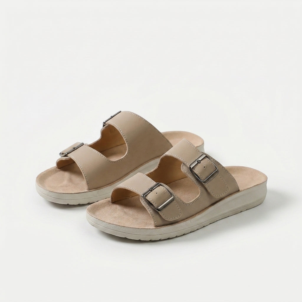 Mae - Tongs confortables à double boucle réglable
