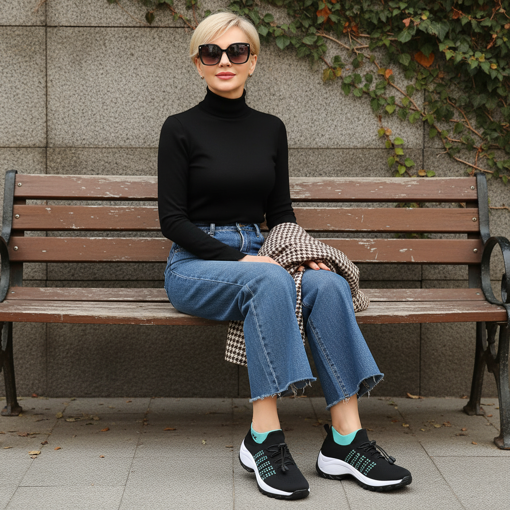 Ambulo Chaussures Orthopédiques en Tricot - Vert Noir