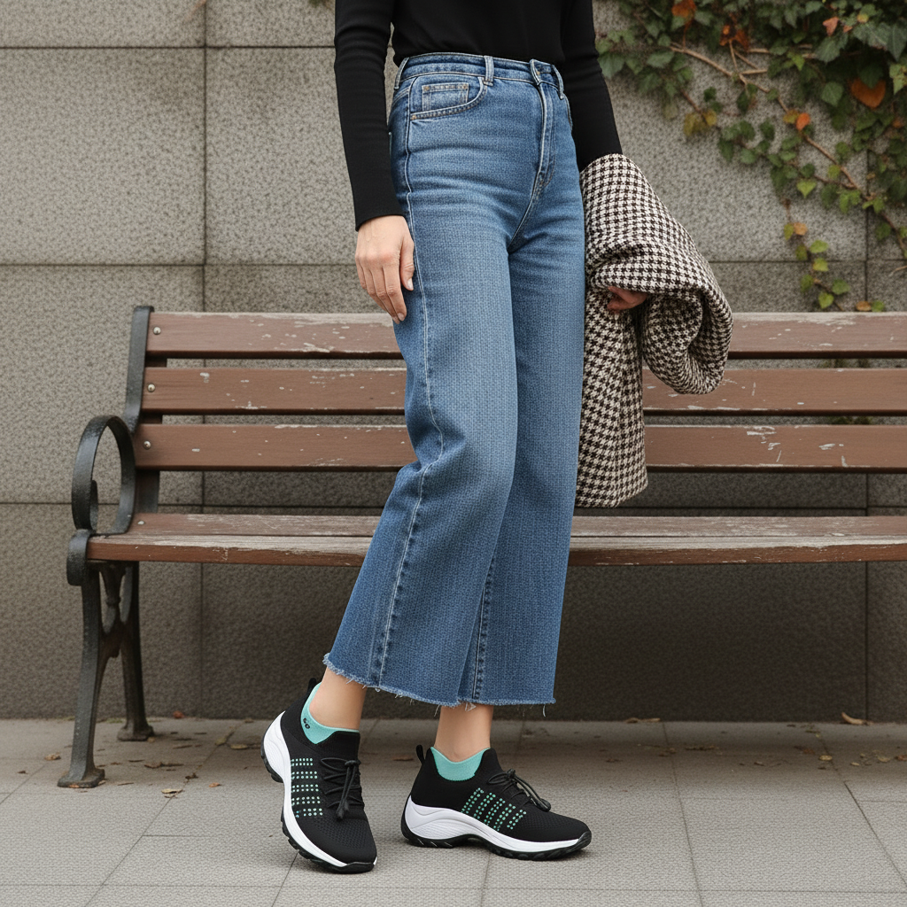 Chaussures orthopédiques Ambulo en tricot – Vert Noir