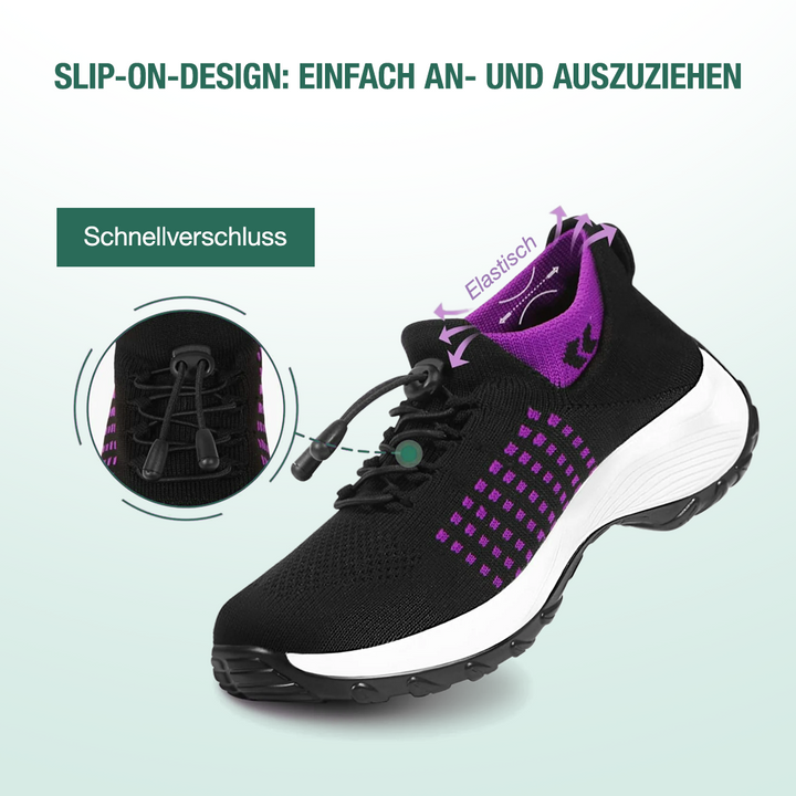 Chaussures orthopédiques Ambulo en tricot - Noir violet
