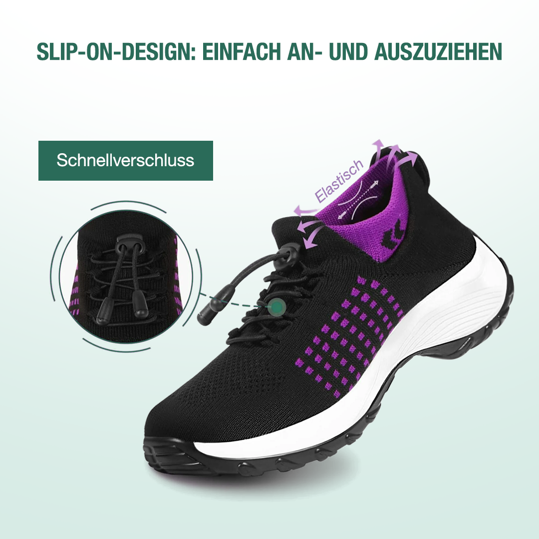 Ambulo Chaussures orthopédiques en tricot - Violet noir