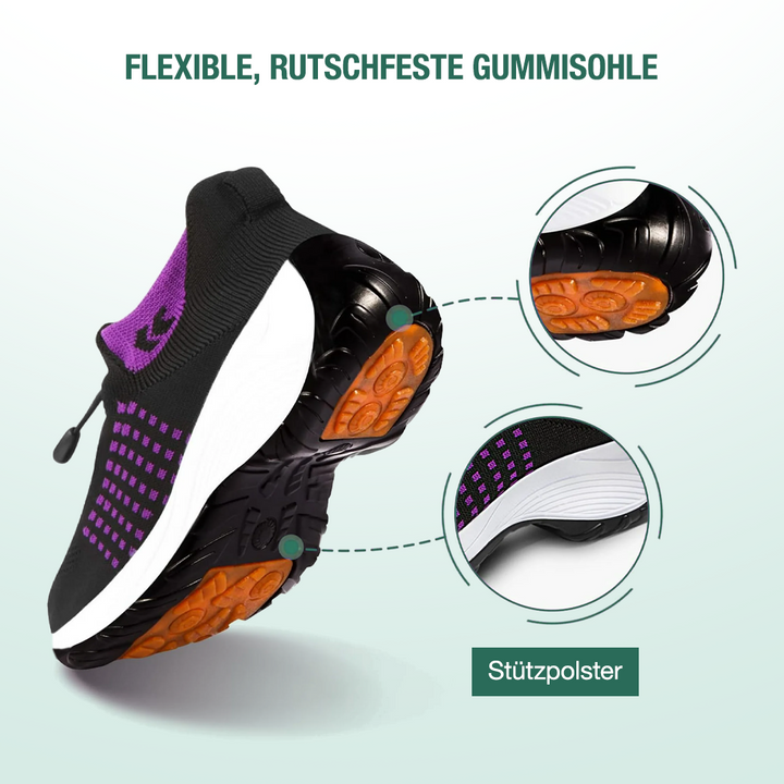 Chaussures orthopédiques Ambulo en tricot - Noir violet