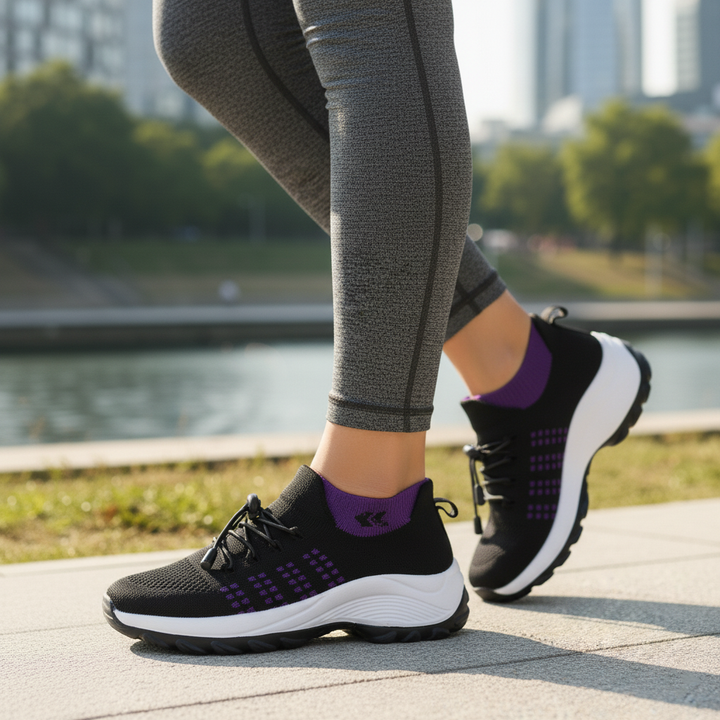 Chaussures orthopédiques Ambulo en tricot - Noir violet