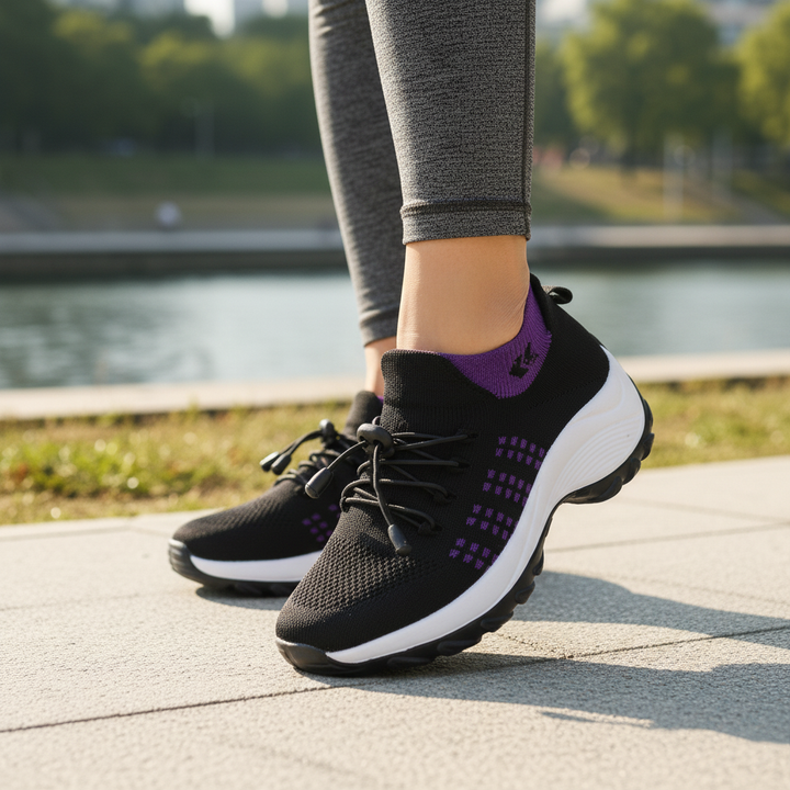 Chaussures orthopédiques Ambulo en tricot - Noir violet